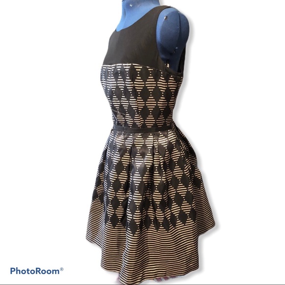 Just Taylor... Striped Triangle Print Dress 14 xl - Picture 5 of 13